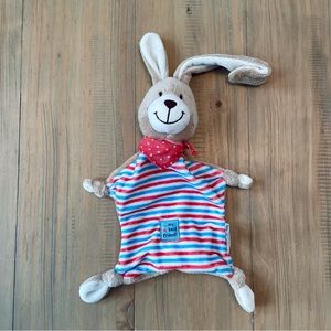 TCM Tchibo Lovey Baby Bunny Stripes Knotted Bandana Pacifier Holder Germany